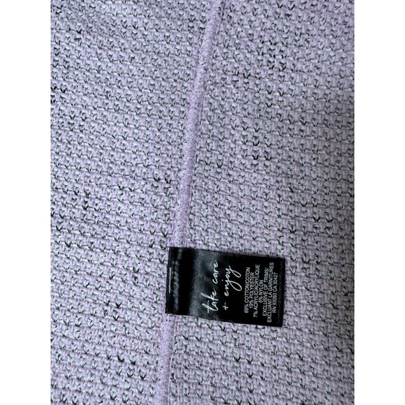 NIC+ZOE FRINGE MIX KNIT POCKET JACKET Open Front Blazer Tulip M NWT - Picture 5 of 9